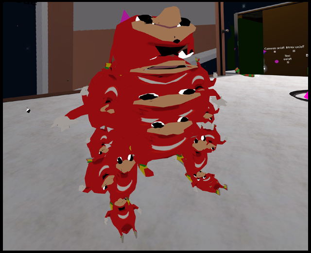 A whole bunch of Knuckles become one.