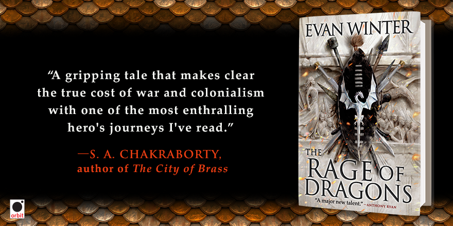 The Rage of Dragons by Evan Winter (Orbit Books Promotional Banner)