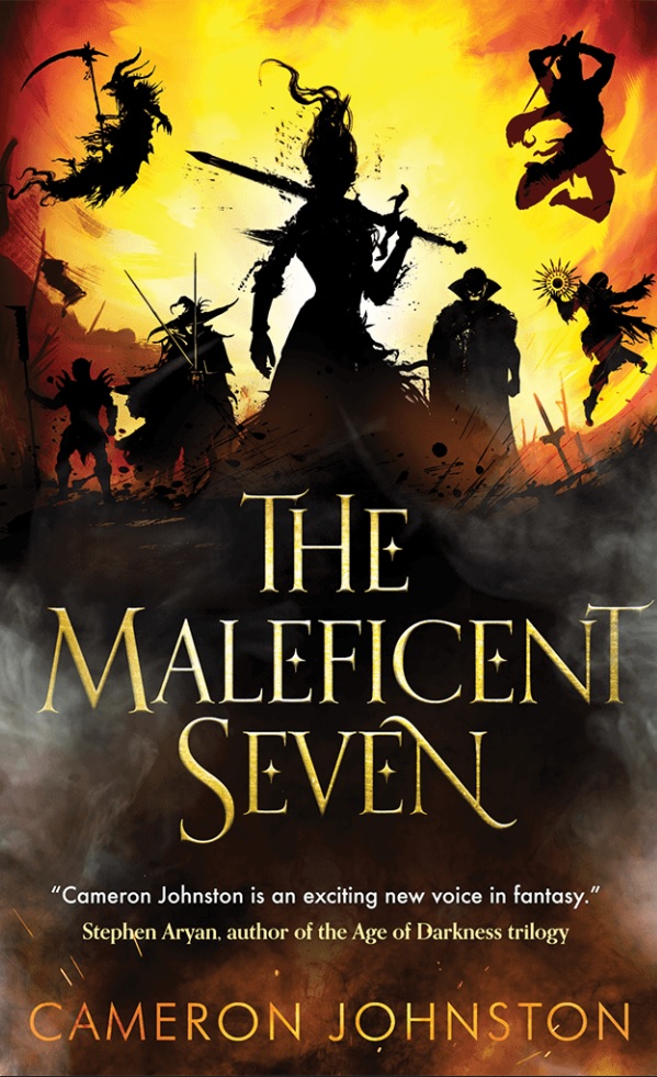 The Cover of The Maleficent Seven by Cameron Johnston