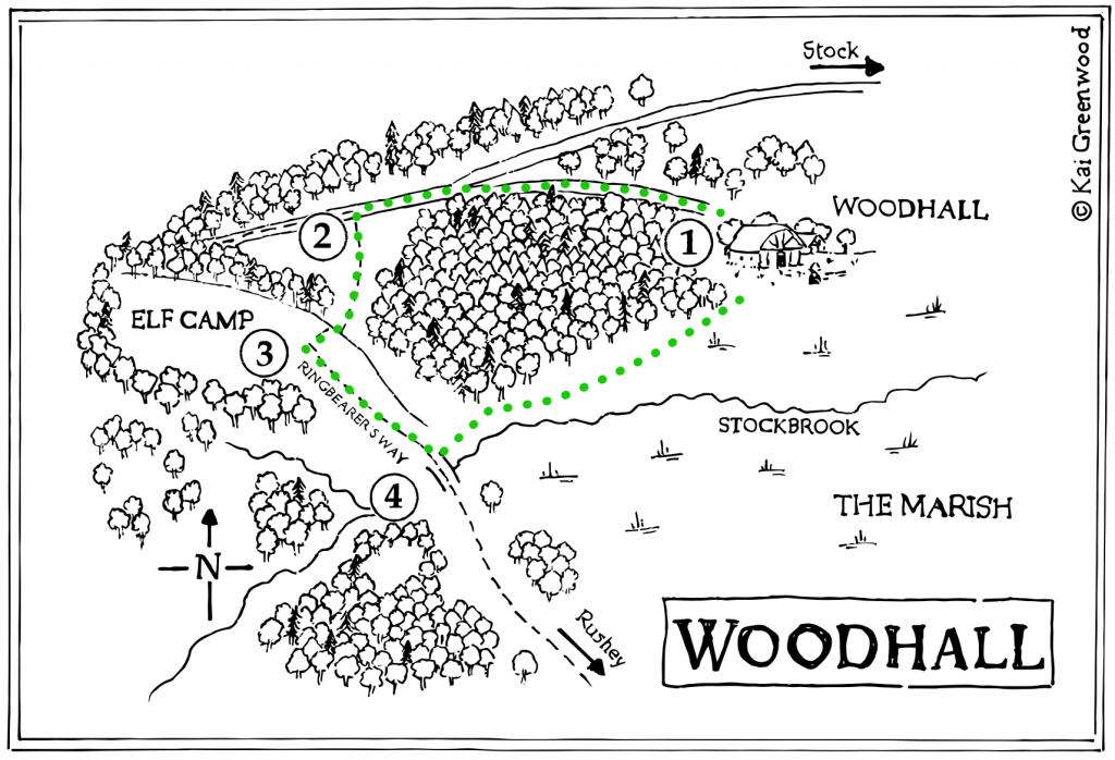 Map of Woodhall by Kai Greenwood
